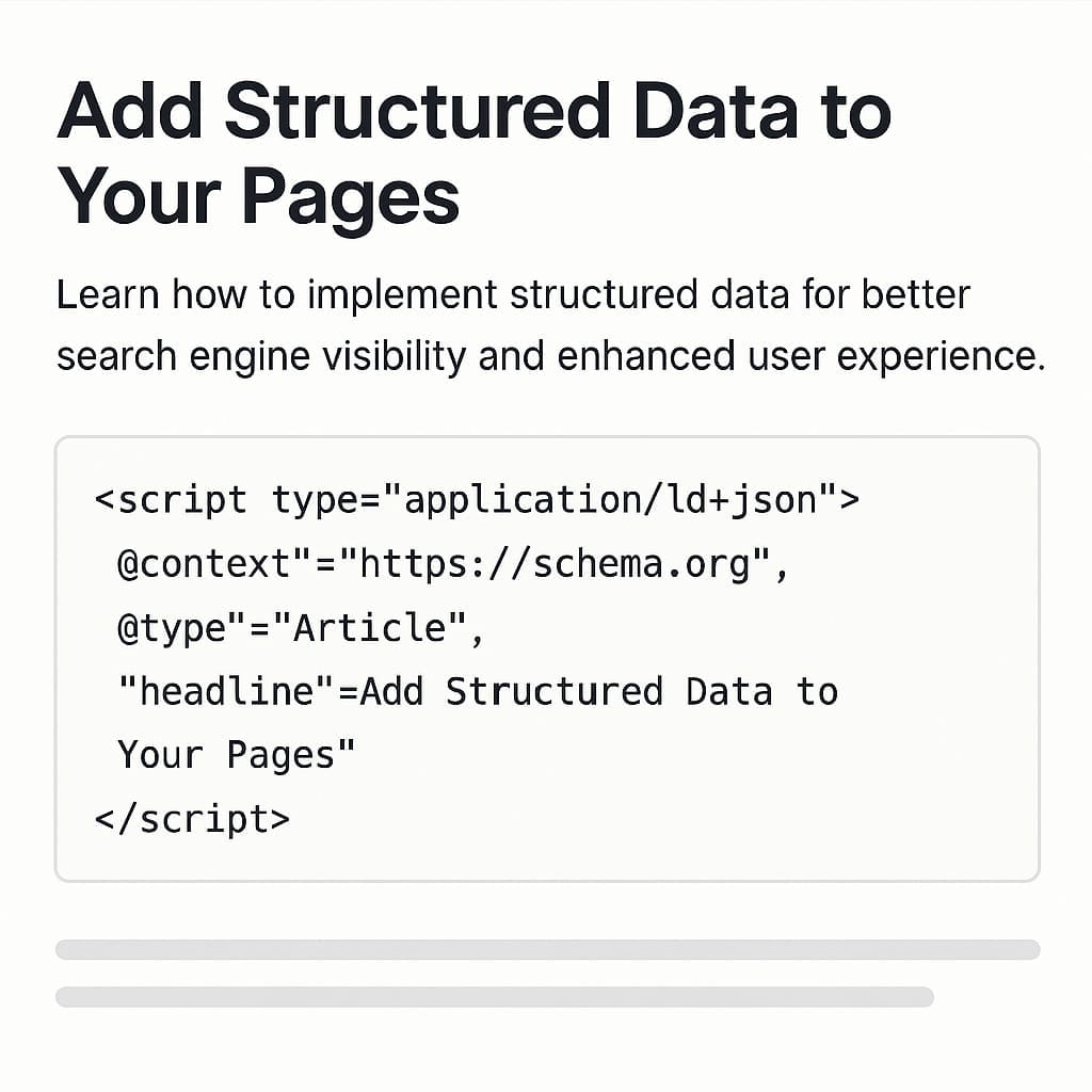 How to Add Structured Data to Your Web Pages